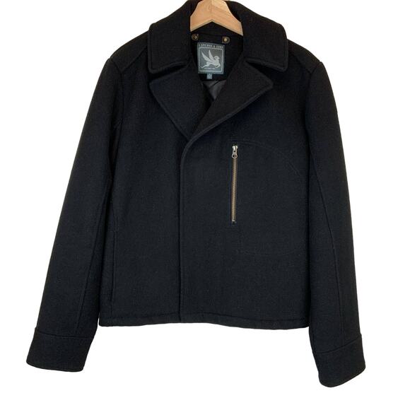 Spiewak & Sons Men's Hancock Aviator Wool Jacket Size Medium Black - Picture 1 of 8